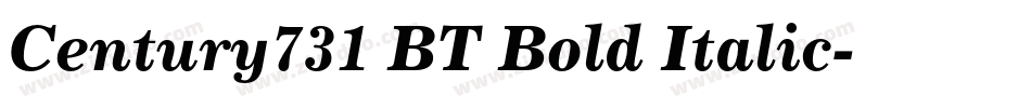 Century731 BT Bold Italic字体转换